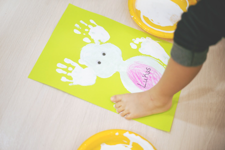 분당 정자동 폴리어학원 분당캠퍼스 오감체험 창의놀이 수업 장면